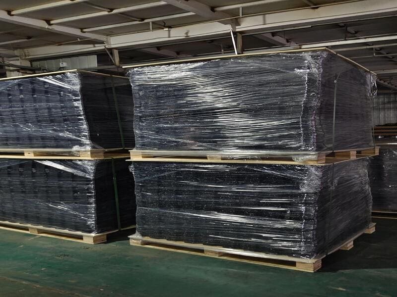 checking batch numbers on rubber flooring labels